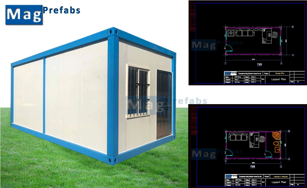 Customized Mobile Prefabricated Container Van Home Portable Prefab House Container House