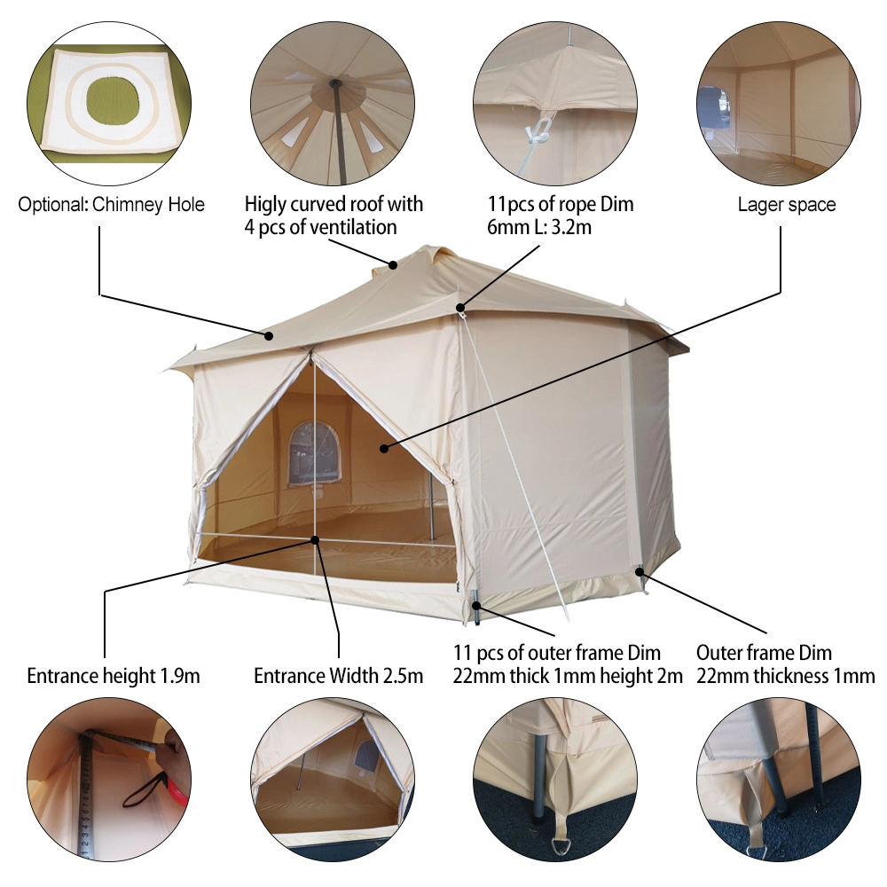 Mongolian Waterproof Outdoor Family Camping Yurt Tents for Sale