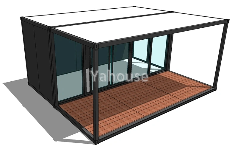 Architect Designed Mobile Luxury Portable Prefab Steel Container Caravan Tiny Home Construction Modular Prefabricated Movable Villa Camp Wooden Container House