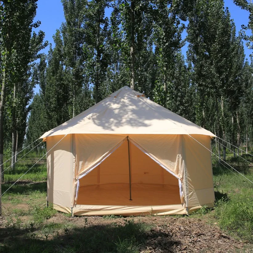 Playdo Hot Sale Canvas Tent Waterproof Mongolian Yurt Inside Glamping