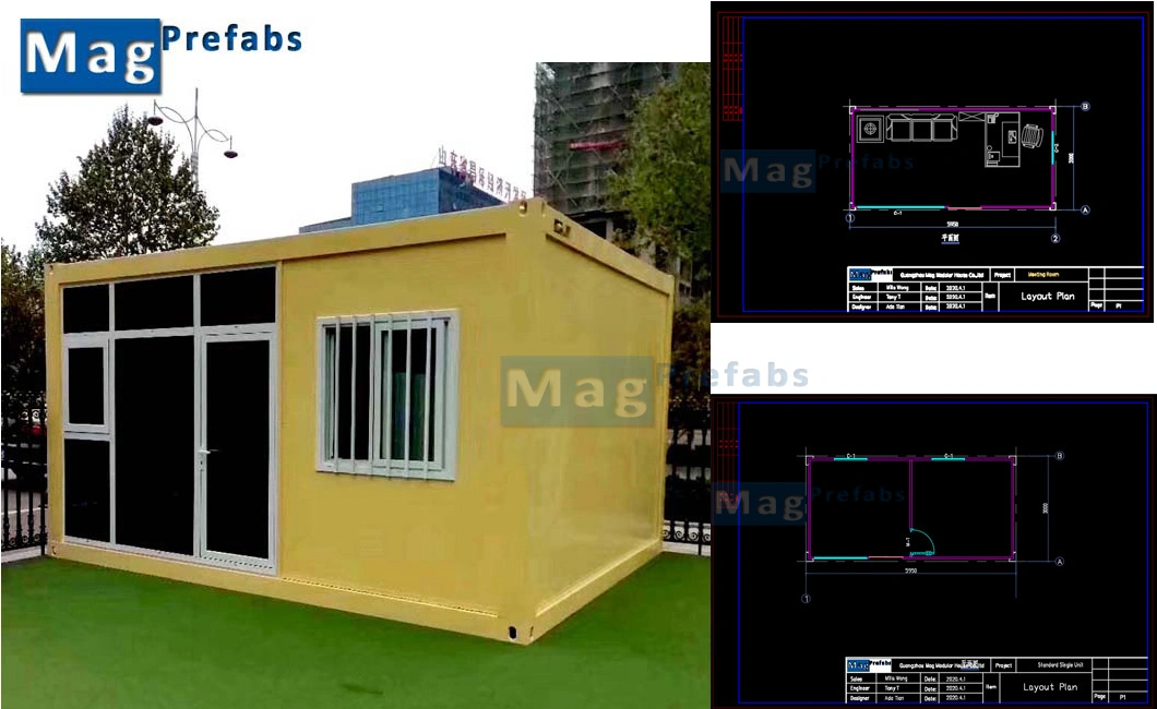 Customized Mobile Prefabricated Container Van Home Portable Prefab House Container House