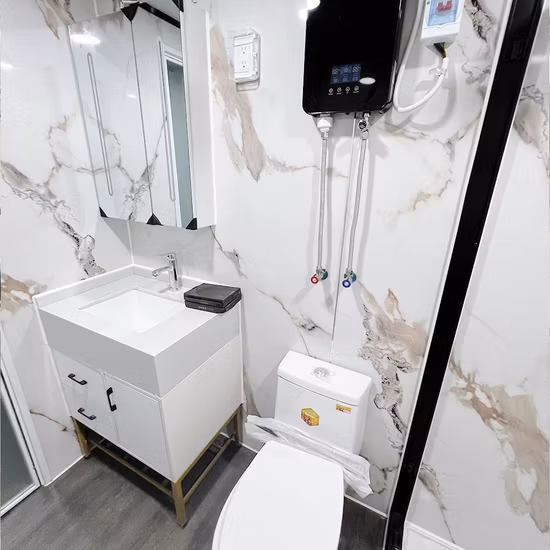 Bureaux temporaires Maisons préfabriquées portables Maison de conteneur d'expédition Maison préfabriquée Petite maison en expansion Maison mobile portable Maison de conteneur extensible